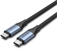 Vention 4.0/M Usb-c 4.0/m ->; usb-c 4.0/m,  (szövet,5a,alu, szürke), 1m, kábel