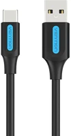 Vention COKBG BLACK Usb 2.0 a to usb-c 3a cable 1.5m   black kép