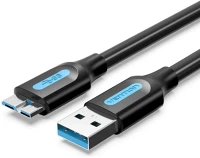 Vention COPBD Usb-a 3.0/m -> micro usb-b,   ( pvc,fekete), 0,5m,  kábel kép