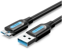 Vention COPBG Usb-a 3.0/m -> micro usb-b,   ( pvc,fekete), 1,5m, kábel kép