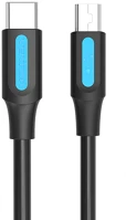 Vention COWBF BLACK Usb-c 2.0 to mini-b 2a cable 1m   black kép