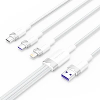 Vention CTRWG a 2.0/m ->; usb-c/lightning/micro usb-b, 1,5m,(fehér,6a,3in1), kábel kép
