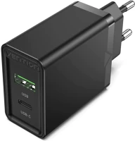 Vention FBBB0-EU Usb-a+c (2port, 18w/20w,fekete), töltő kép