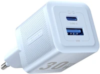 Vention FEQL0-EU Usb-c+a (30w/30w, 2-portos, kék, gan), töltő kép