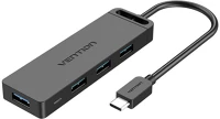 Vention IN34900 Usb-c 3.0 hub to 4 ports with power adapter  tgkbf 1m type abs kép