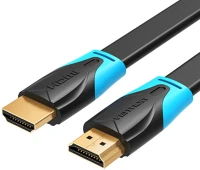 Vention VAA-B02-L500 Hdmi,  (lapos, fekete) , 5m, kábel kép