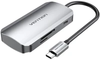 Vention TO 3X USB3.0 Usb-c to 3x usb3.0 docking station, sd, tf, pd 0.15m  tnhhb, gray kép