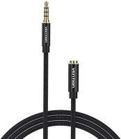 Vention IN35294 Trrs 3.5mm male to 3.5mm female audio extender 3m  bhcbi black kép