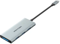 Vention IN35388 Usb-c to hdmi, 3x usb 3.0, sd, tf, pd hub  tophb 0.15m gray kép