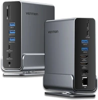 Vention TPUH0 usb-c ->; displayport/hdmi x 2/usb 3.2 gen 2 usb-c/usb 3.2 gen 2 type-a kép