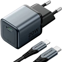 Vention TZ-FEVH0-EU Gan usb-c 20w töltő + usb-c-l 1m kábel szürke kép