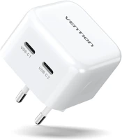 Vention USB-C+C Usb-c+c (2port,35w/35w,fehér), töltő kép
