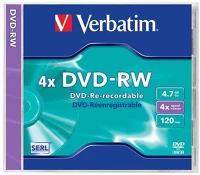Verbatim 43285 Dvd-rw 4,7gb 4x normál tok 1db/csomag (1-es címke) kép