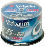 Verbatim 43343 Cd-r 700mb 50db/henger kép