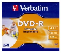 Verbatim 43521 Dvd-r 4.7gb 16x írható dvd lemez nyomtatható kép
