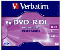 Verbatim 43541 Dvd+r írható két rétegű dvd lemez 8,5gb normál tok kép