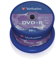 Verbatim 43548 Dvd-r lemez, azo, 4,7gb, 16x, 50 db, hengeren, kép