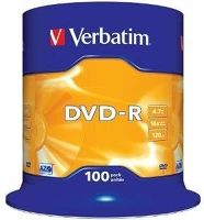 Verbatim 43549 Azo dvd-r lemez hengerdobozban 100db kép