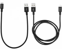 Verbatim 48875 Microusb - usb-a adat- és töltőkábel 100cm és 30cm fekete (48875) kép