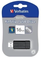 Verbatim 49063 Pinstripe 16gb fekete pendrive / usb flash drive kép