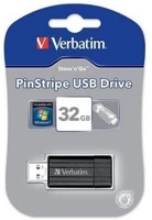 Verbatim 49064 Pinstripe 32gb fekete pendrive / usb flash drive kép