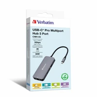 Verbatim CMH-05 USB C-TÍPUS 5000 Cmh-05 5 ports usb-c pro multiport hub kép