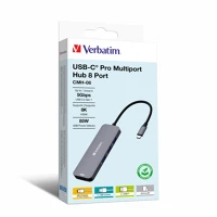 Verbatim CMH-08 USB C-TÍPUS 5000 Cmh-08 8 ports usb-c pro multiport hub kép