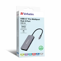 Verbatim CMH-09 USB C-TÍPUS 10000 Cmh-09 9 ports usb-c pro multiport hub kép
