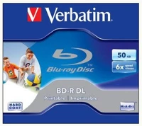Verbatim COR_BRV-6DLN Bd-r bluray lemez, kétrétegű, nyomtatható, 50gb, 6x, 1 db, normál tok, kép