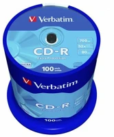 Verbatim COR_CDV7052B100DL Cd-r lemez, 700mb, 52x, 100 db, hengeren,  