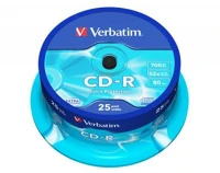 Verbatim COR_CDV7052B25DL Cd-r lemez, 700mb, 52x, 25 db, hengeren,  