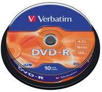 Verbatim COR_DVDV-16B10 Dvd-r lemez, azo, 4,7gb, 16x, 10 db, hengeren, kép