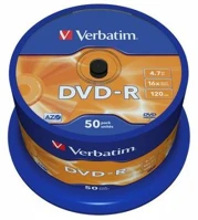 Verbatim COR_DVDV-16B50 Dvd-r lemez, azo, 4,7gb, 16x, 50 db, hengeren, kép