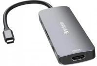 Verbatim COR_UHV32151 Usb elosztó-hub, usb-c pd/2xhdmi/3xusb-a/sd/msd, kép