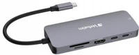Verbatim COR_UHV32152 Usb elosztó-hub, 2xusb-c/1xhdmi/3xusb-a/rj45/sd/msd, kép