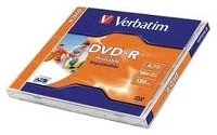 Verbatim DVDV-16N DVD-R Dvdv-16n  dvd-r nyomtatható normál tokos dvd lemez kép