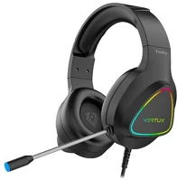 Vertux TRINITY.BLACK Fejhallgató - TRINITY 2.0 (50mm driver, mikrofon, USB 3.0, Multi-platform kép