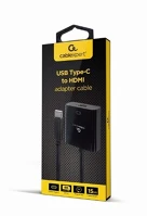Vez A-CM-HDMIF-03 Gembird  usb type-c to hdmi 4k30hz adapter cable black kép