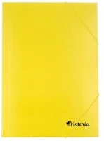 Victoria COR_IDPG02 Gumis mappa, karton, a4, sárga kép