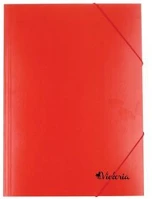 Victoria COR_IDPG05 Gumis mappa, karton, a4, piros kép