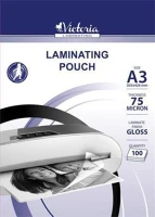 Victoria COR_ILKVF753 Meleglamináló fólia, 75 mikron, a3, fényes, kép