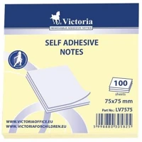Victoria COR_LV7575 Öntapadó jegyzettömb, 75x75 mm, 100 lap, sárga kép