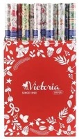 Victoria COR_CSPVPV Csomagolópapír, íves, 70x200 cm, 60 tekercs, vegyes karácsonyi minták, kép