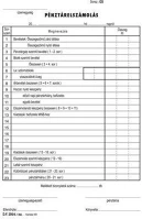 Victoria DF-200/D Nyomtatvány, pénztárelszámolás, 25x2, a5,  