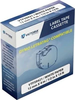 Victoria COR_VTF59421 Feliratozógép szalag, papír, 12 mm x 4 m, fehér kép