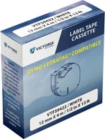 Victoria COR_VTF59422 Feliratozógép szalag, 12 mm x 4 m, fehér kép