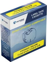 Victoria COR_VTF59423 Feliratozógép szalag, 12 mm x 4 m, sárga kép