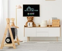 Victoria COR_VVI09 Krétás tábla, fekete felület, nem mágneses, 30x40 cm, fakeret, kép