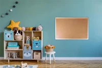 Victoria VVI35 Parafatábla, kétoldalas (parafa/parafa), 60x90 cm, fa keret, kép