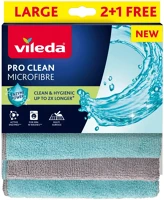 Vileda KÉK-SZÜRKE, 3DB/CSG Pro clean microfibre mikroszálas törlőkendő kék-szürke, 3db/csg kép